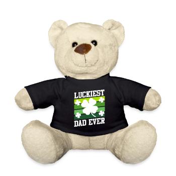 Le père le plus chanceux de tous les temps Clover Saint-Patrick - Nounours - noir - Devant
