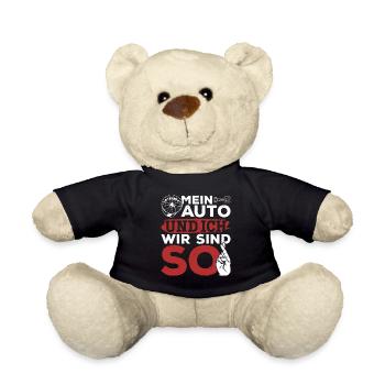 Mein Auto und ich , wir sind SO - PS Liebhaber - Teddy - Schwarz - Vorne