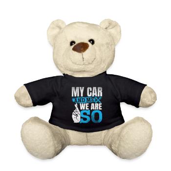 Mein Auto und ich , wir sind SO - PS Liebhaber - Teddy - Schwarz - Vorne