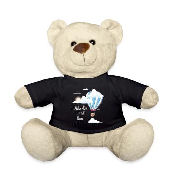 Heißluftballon & Ballon Fahrer Geschenk - Teddy - Schwarz - Vorne