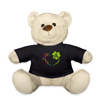 Autist Vielfalt Gerechtigkeit Autismus - Teddy - Schwarz - Vorne