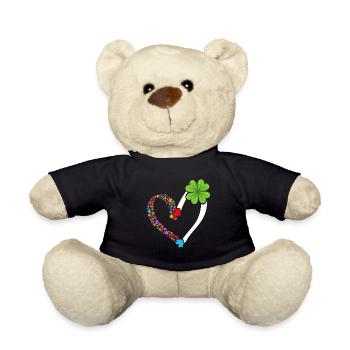 Autisme Neurodiversité Gentillesse - Nounours - noir - Devant