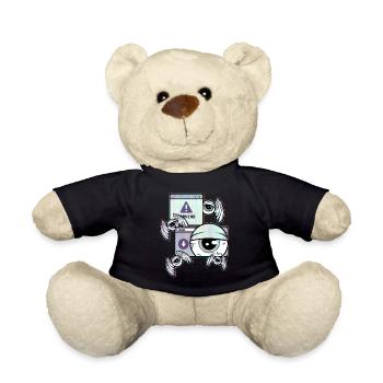 Cassette Futurism Weirdcore Eyeball Retro Futurism - Teddy Bear - black - Front