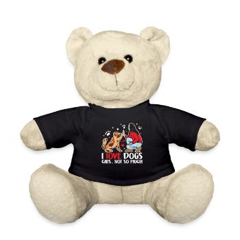 Ich Liebe Hunde Katzen Nicht So Sehr Hund Welpe - Teddy - Schwarz - Vorne