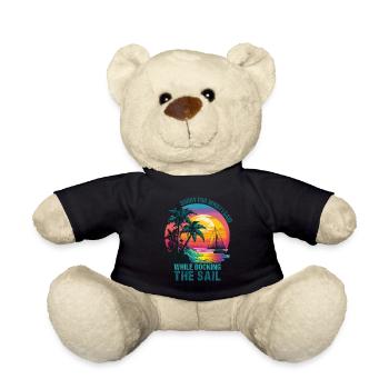 Retro Sailboat Sailor Captain Gift - Nounours - noir - Devant