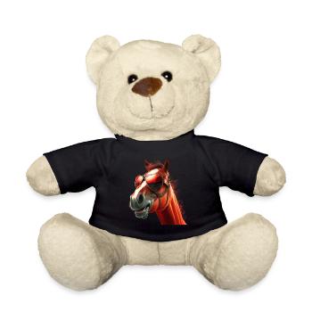geschenk reiten pferde sonnenbrille humor - Teddy - Schwarz - Vorne