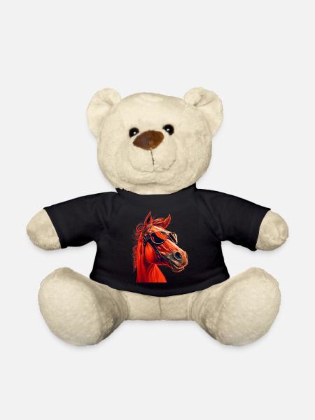 cadeau équitation chevaux lunette soleil humour - Nounours - noir