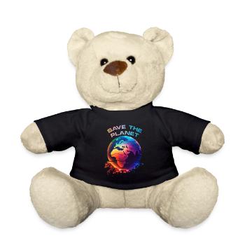 Jour de la Terre Sauver la Terre Protection de l’environnement de la planète - Nounours - noir - Devant
