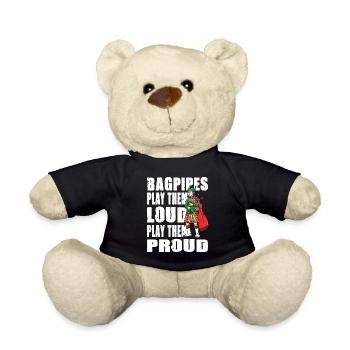 Dudelsack Instrument Schottland Kultur Geschenk - Teddy - Schwarz - Vorne