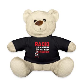 Funkamateure machen es mit der Frequenz Amateurfun - Teddy - Schwarz - Vorne