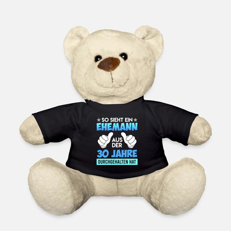 30 Jahre durchgehalten Ehemann 30. Hochzeitstag - Teddy - Schwarz