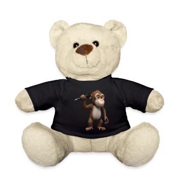 Singender Affe - Teddy - Schwarz - Vorne