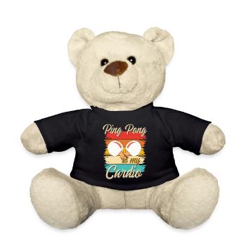 Lustiger Tischtennis Spruch Tischtennis - Teddy - Schwarz - Vorne