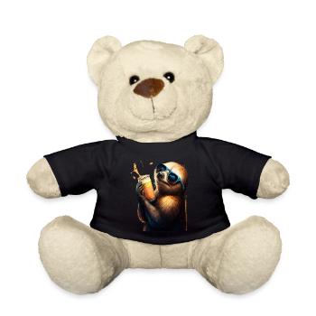 Coolster Biertrinker: ein Faultier - Teddy - Schwarz - Vorne