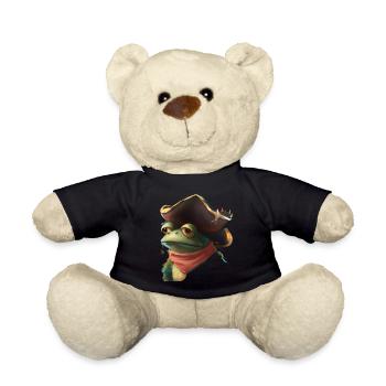 Pirate Frog Frog Pirates - Teddy Bear - black - Front