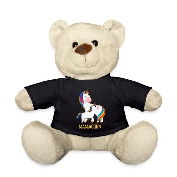 Mamacorn Muttertag Einhörner Mama Einhorn - Teddy - Schwarz - Vorne