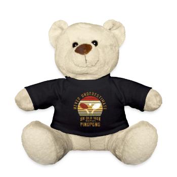 Lustiger Tischtennis Spruch Tischtennis - Teddy - Schwarz - Vorne
