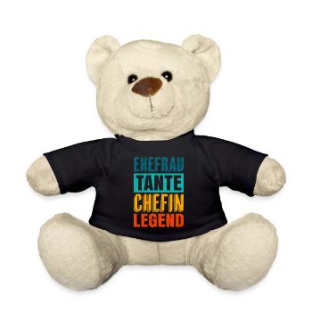 Tante Ehefrau Chefin Legende Auntie Boss Tanten - Teddy - Schwarz - Vorne