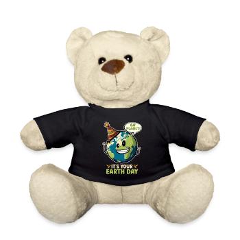 Mission Jour de la Terre Protection de la Terre et du climat Environnement - Nounours - noir - Devant