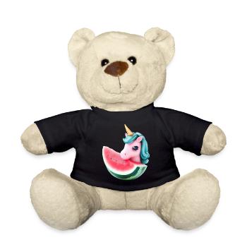 Wassermelonen Einhorn - Teddy - Schwarz - Vorne