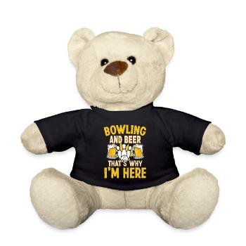 Bowling and Beer bowling Design - Teddy - Schwarz - Vorne