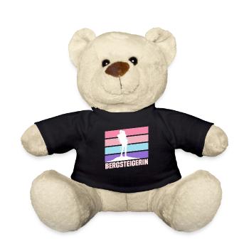 Bergsteigerin klettern Bergkraxlerin Wandern Berge - Teddy - Schwarz - Vorne