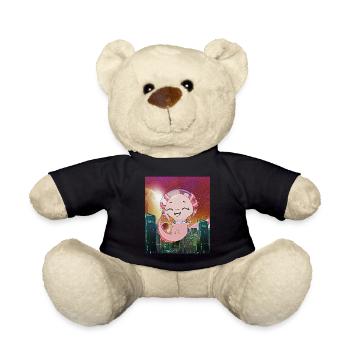 Atom-Punk Ästhetischer Vaporwave Futuristisch Axol - Teddy - Schwarz - Vorne