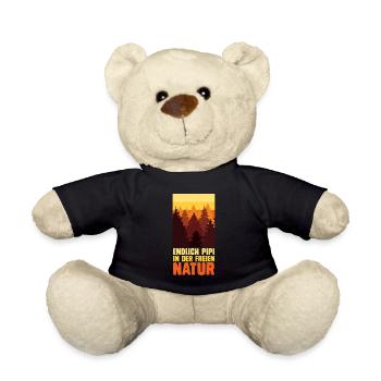 Bergsteiger lustig Peeing outside Naturburschen - Teddy - Schwarz - Vorne