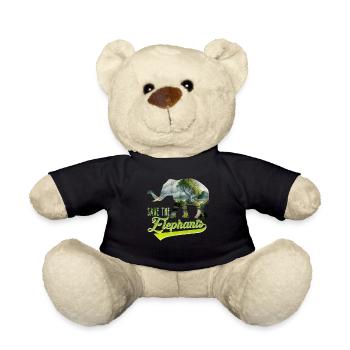 Save the Elephants Species Conservation Endangered Species - Teddy Bear - black - Front