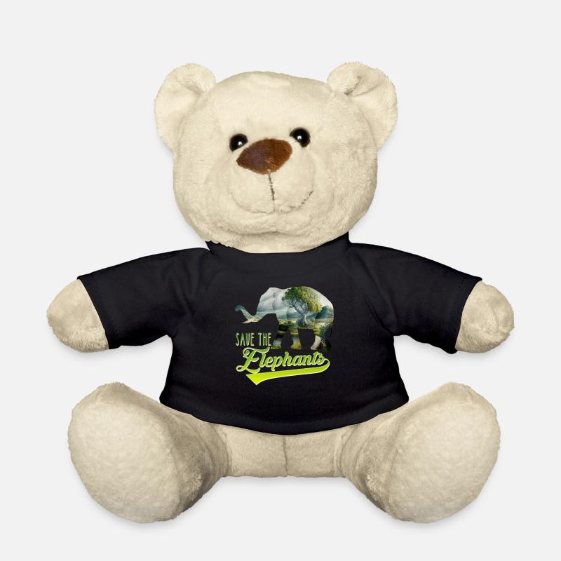 Save the Elephants Artenschutz bedrohte Arten - Teddy - Schwarz