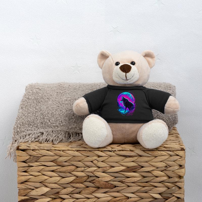 Wolf Neon Moon Synthwave Teddy