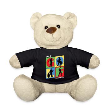Golf Golfen Golfspieler Sport Hobby Club Vintage - Teddy - Schwarz - Vorne