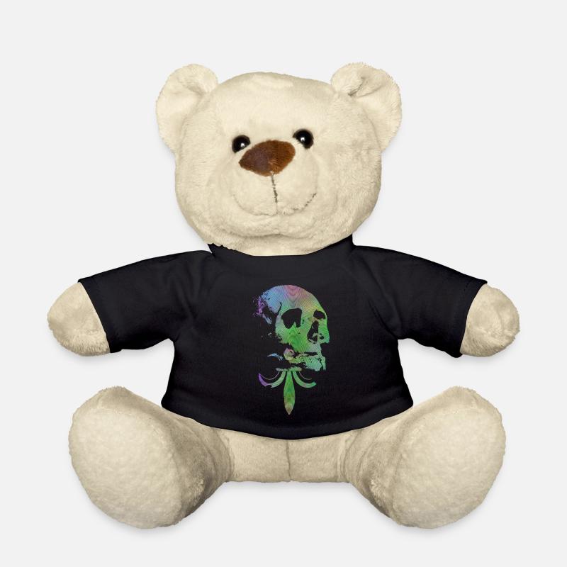 Totenschädel im Roberto Geissini Style - Teddy - Schwarz