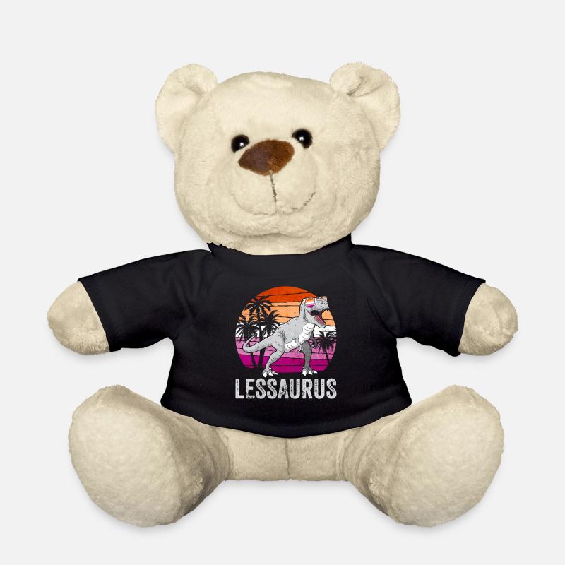 Lesben Stolz Flagge Dinosaurier Trex LGBTQ - Teddy - Schwarz
