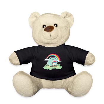 Pansexual Pride Pan Flag Mignon Grenouille Subtil - Nounours - noir - Devant