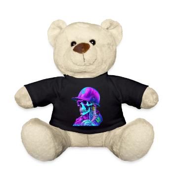 Squelette avec casquette - Nounours - noir - Devant