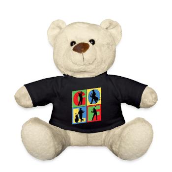 Golf Golfen Golfspieler Sport Hobby Club Vintage - Teddy - Schwarz - Vorne