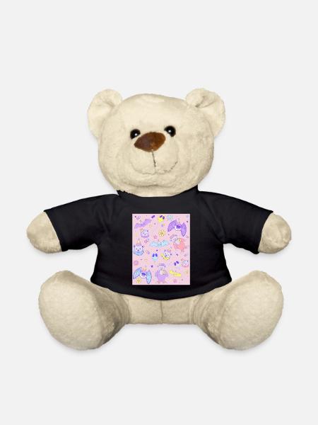 Weirdcore Ästhetik Pastell Goth Clowncore Kidcore - Teddy - Schwarz