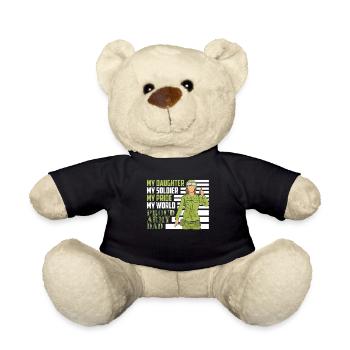 Stolzer Vater Army Soldat Tochter Patrioten - Teddy - Schwarz - Vorne
