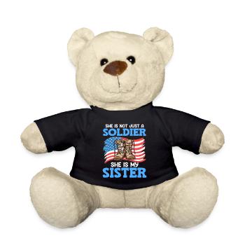 Stolzer Bruder Air Force Soldat Army Fan - Teddy - Schwarz - Vorne