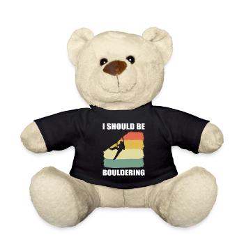 Felskletterer Bouldern Alpinist - Teddy - Schwarz - Vorne