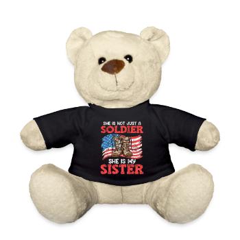 Stolzer Bruder Air Force Soldat Army Fan - Teddy - Schwarz - Vorne