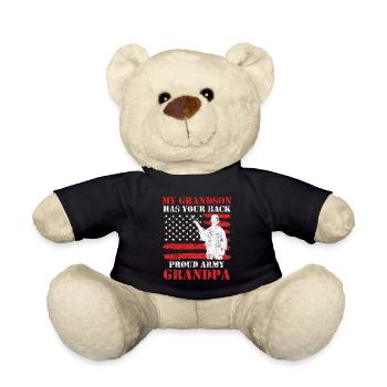 Stolzer Opa Soldaten Enkel Army Fan Amerika - Teddy - Schwarz - Vorne