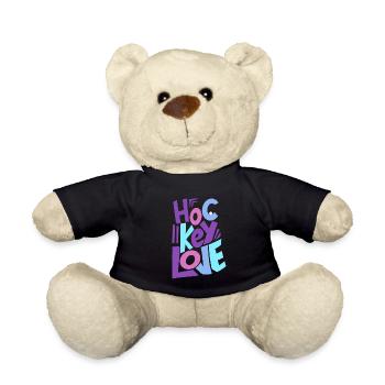Field Hockey Indoor Hockey Hockey Girl - Teddy Bear - black - Front