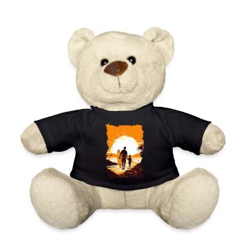 Vater und Sohn Surfen Surfer Geschenk - Teddy - Schwarz - Vorne