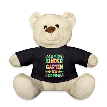 Kindergarten ich komme Kita Kinder - Teddy - Schwarz - Vorne