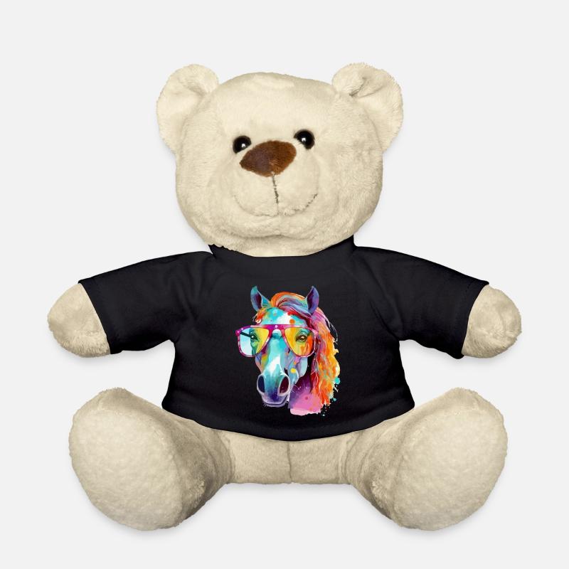 Mana la jument à lunettes - Nounours - noir