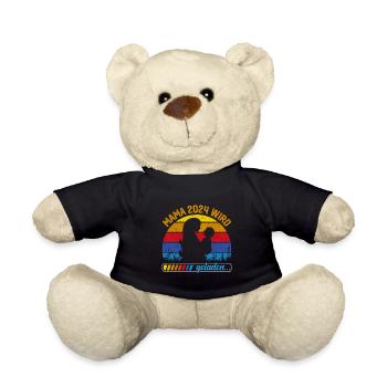 Mama wird geladen 2024 werdende Mütter Baby 2024 - Teddy - Schwarz - Vorne