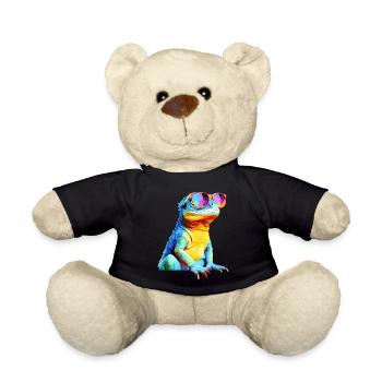 Hacko, die Brilleneidechse - Teddy - Schwarz - Vorne