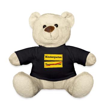 Hallo Kindergarten Tschüss Tagesmutter Vorschule - Teddy - Schwarz - Vorne